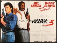 1s078 LETHAL WEAPON 3 subway poster '92 great image of cops Mel Gibson, Glover, & Joe Pesci!
