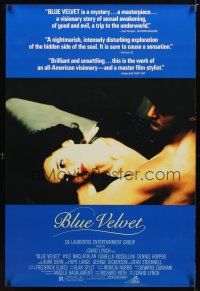 1t117 BLUE VELVET 1sh '86 directed by David Lynch, sexy Isabella Rossellini, Kyle McLachlan