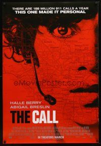1t135 CALL advance DS 1sh '13 Abigail Breslin, cool image of 911 operator Halle Berry & map!