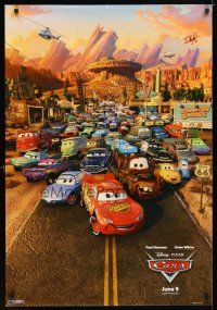 1t138 CARS advance 1sh '06 Walt Disney animated automobile racing, cool image of cast!