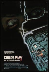 1t144 CHILD'S PLAY 1sh '88 when Freddy has nightmares he dreams of Chucky!