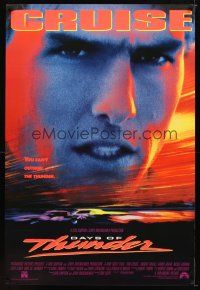 1t177 DAYS OF THUNDER int'l 1sh '90 super close image of angry NASCAR race car driver Tom Cruise!