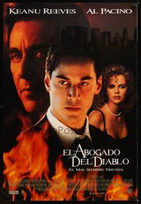 1t186 DEVIL'S ADVOCATE Spanish/U.S. 1sh '97 Keanu Reeves, Al Pacino, sexy Charlize Theron!