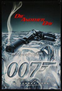 1t189 DIE ANOTHER DAY ice style teaser DS 1sh '02 Pierce Brosnan as James Bond, cool image of gun melting ice