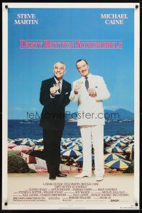 1t191 DIRTY ROTTEN SCOUNDRELS 1sh '88 wacky Steve Martin & Michael Caine, directed by Frank Oz!