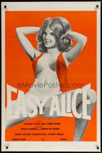 1t205 EASY ALICE 1sh '76 beyond outrageous art of near-naked Linda Wong in the title role!