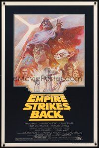 1t212 EMPIRE STRIKES BACK 1sh R81 George Lucas sci-fi classic, cool artwork by Tom Jung!