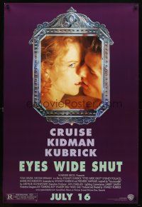 1t224 EYES WIDE SHUT advance DS 1sh '99 Stanley Kubrick, romantic c/u of Tom Cruise & Nicole Kidman