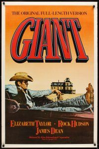 1t262 GIANT 1sh R83 cool image of James Dean sitting, directed by George Stevens!