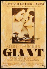 1t263 GIANT DS 1sh R96 James Dean, Elizabeth Taylor, Rock Hudson, directed by George Stevens!