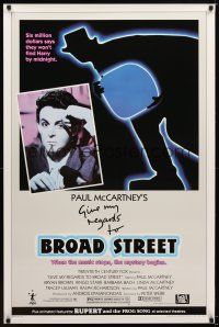 1t264 GIVE MY REGARDS TO BROAD STREET style B 1sh '84 great portrait image of Paul McCartney!