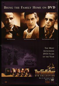 1t266 GODFATHER DVD COLLECTION video 1sh '01 Godfather trilogy, bring the family home on DVD!