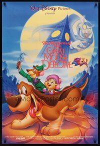 1t278 GREAT MOUSE DETECTIVE DS 1sh R92 Walt Disney's crime-fighting Sherlock Holmes rodent cartoon!