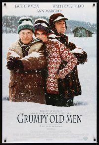1t286 GRUMPY OLD MEN DS 1sh '93 Ann-Margret comes between Walter Matthau & Jack Lemmon!