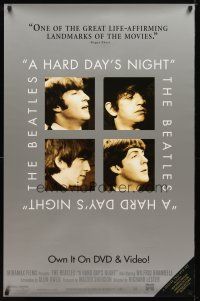 1t290 HARD DAY'S NIGHT video 1sh R00 image of The Beatles in their first film, rock & roll classic!