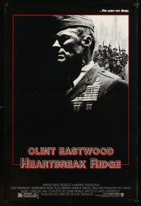 1t298 HEARTBREAK RIDGE 1sh '86 Clint Eastwood all decked out in uniform & medals!