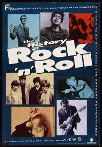 1t302 HISTORY OF ROCK 'N' ROLL video 1sh '95 Buddy Holly, Dylan, The Doors, The Who & Chuck Berry!