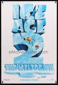 1t324 ICE AGE: THE MELTDOWN style A advance 1sh '06 cgi sequel, wacky image of frozen squirrel!