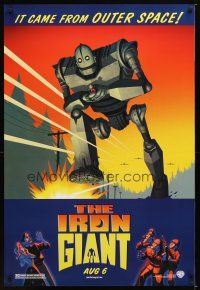 1t346 IRON GIANT advance 1sh '99 animated modern classic, cool cartoon robot image!
