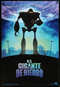 1t348 IRON GIANT Spanish/U.S. 1sh '99 animated modern classic, different cartoon robot image, ultra-rare!
