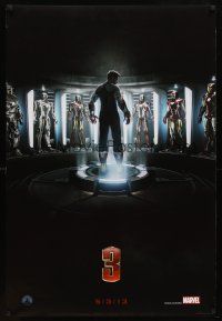 1t351 IRON MAN 3 teaser DS 1sh '13 cool image of Robert Downey Jr & many suits!