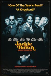 1t361 JACKIE BROWN video 1sh '97 Tarantino, Pam Grier, Samuel L. Jackson, De Niro, Fonda!