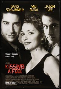1t389 KISSING A FOOL advance DS 1sh '98 sexy Mili Avital between David Schwimmer & Jason Lee!