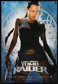 1t403 LARA CROFT TOMB RAIDER teaser DS 1sh '01 sexy Angelina Jolie, from popular video game!