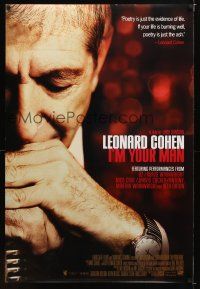 1t420 LEONARD COHEN: I'M YOUR MAN DS 1sh '05 Lian Lunson musical documentary, U2!