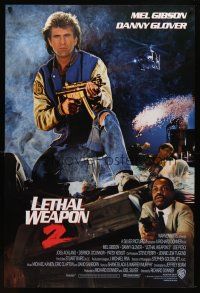 1t424 LETHAL WEAPON 2 int'l 1sh '89 great images of cops Mel Gibson & Danny Glover!