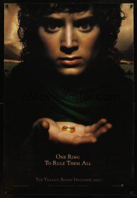 1t442 LORD OF THE RINGS: THE FELLOWSHIP OF THE RING teaser 1sh '01 J.R.R. Tolkien, one ring!