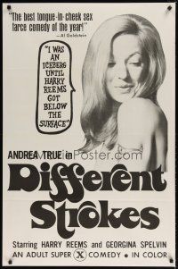 1t540 OVER SEXPOSURE 1sh '70s close-up of Andrea True, x-rated comedy!