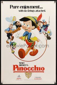 1t565 PINOCCHIO 1sh R84 Disney classic fantasy cartoon about a wooden boy who wants to be real!