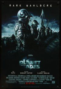 1t568 PLANET OF THE APES style C advance DS 1sh '01 Tim Burton, close-up image of huge ape army!