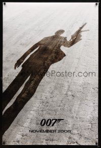 1t586 QUANTUM OF SOLACE teaser DS 1sh '08 Daniel Craig as James Bond, cool shadow image!