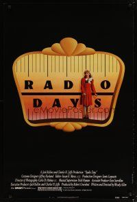 1t589 RADIO DAYS 1sh '87 Woody Allen, Seth Green, Dianne Wiest, New York City!