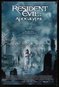 1t605 RESIDENT EVIL: APOCALYPSE advance DS 1sh '04 image of sexy full-length Milla Jovovich!