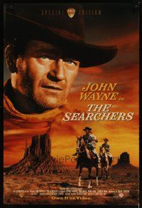 1t650 SEARCHERS video 1sh R98 image of John Wayne over Monument Valley, John Ford!