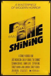 1t668 SHINING re-strike 1sh '80s Stephen King & Stanley Kubrick horror, crazy Jack Nicholson!
