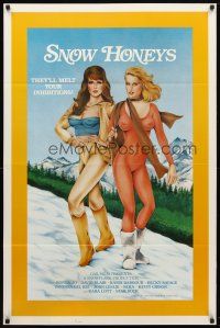 1t679 SNOW HONEYS 1sh '83 sexy Becky Savage & Vanessa Del Rio will melt your inhibitions!