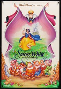 1t682 SNOW WHITE & THE SEVEN DWARFS DS 1sh R93 Walt Disney animated cartoon fantasy classic!