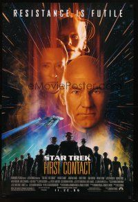 1t699 STAR TREK: FIRST CONTACT advance DS 1sh '96 Jonathan Frakes, Patrick Stewart, Brent Spiner!