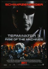 1t742 TERMINATOR 3 advance DS 1sh '03 Arnold Schwarzenegger, creepy image of killer robots!