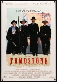 1t759 TOMBSTONE DS 1sh '93 Kurt Russell as Wyatt Earp, Val Kilmer as Doc Holliday!
