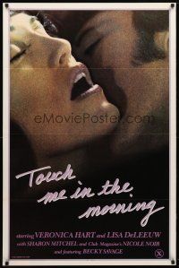 1t765 TOUCH ME IN THE MORNING 1sh '81 super close up of Veronica Hart in throes of ecstasy!
