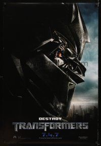 1t771 TRANSFORMERS teaser DS 1sh '07 Michael Bay directed, LaBeouf, Megan Fox, Megatron destroy!