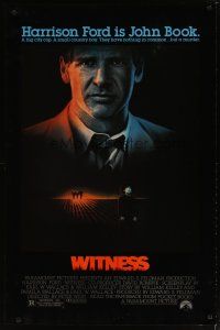 1t827 WITNESS 1sh '85 big city cop Harrison Ford in Amish country, directed by Peter Weir!