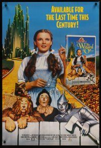 1t830 WIZARD OF OZ video 1sh R96 Victor Fleming, Judy Garland all-time classic!
