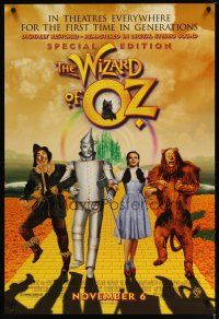 1t828 WIZARD OF OZ advance DS 1sh R98 Victor Fleming, Judy Garland all-time classic!