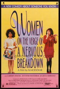 1t835 WOMEN ON THE VERGE OF A NERVOUS BREAKDOWN 1sh '88 Pedro Almodovar's romantic comedy!